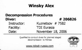 Alex Winsky TDI Decompression Procedures Diver