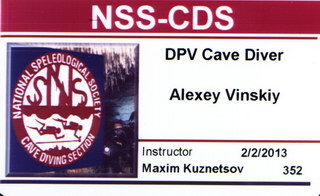 Alex Winsky NSS-CDS DPV Cave Diver