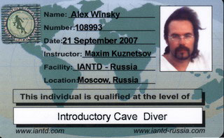 Alex Winsky IANTD Introductory Cave Diver
