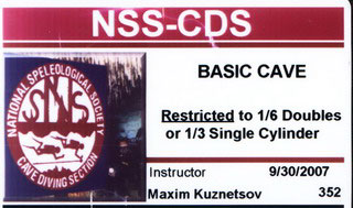 Alex Winsky NSS-CDS Basic Cave Diver