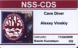 Alex Winsky NSS-CDS Cave Diver