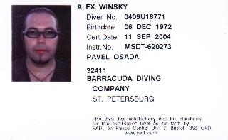 Alex Winsky PADI Open Water Diver